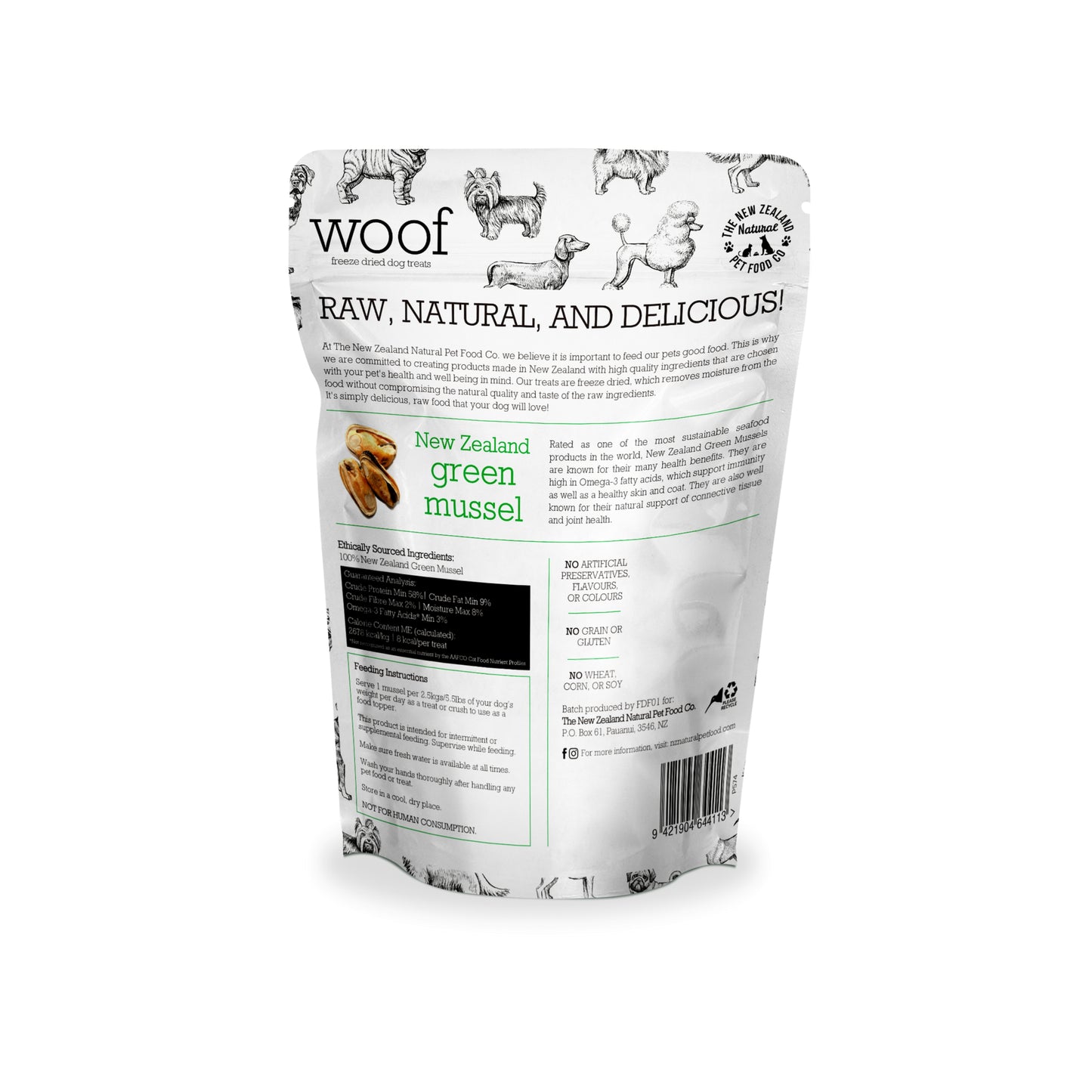 WOOF Green Lipped Mussel Dog Treats