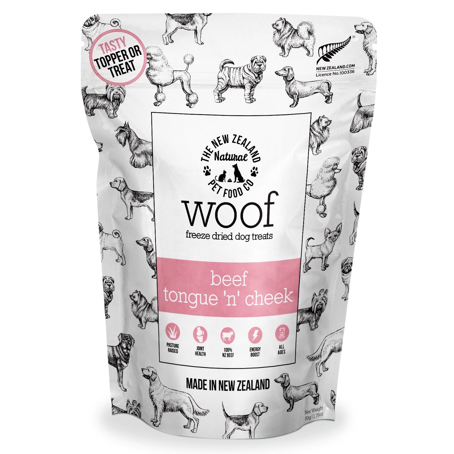 WOOF Beef Tongue ’n’ Cheek Dog Treats