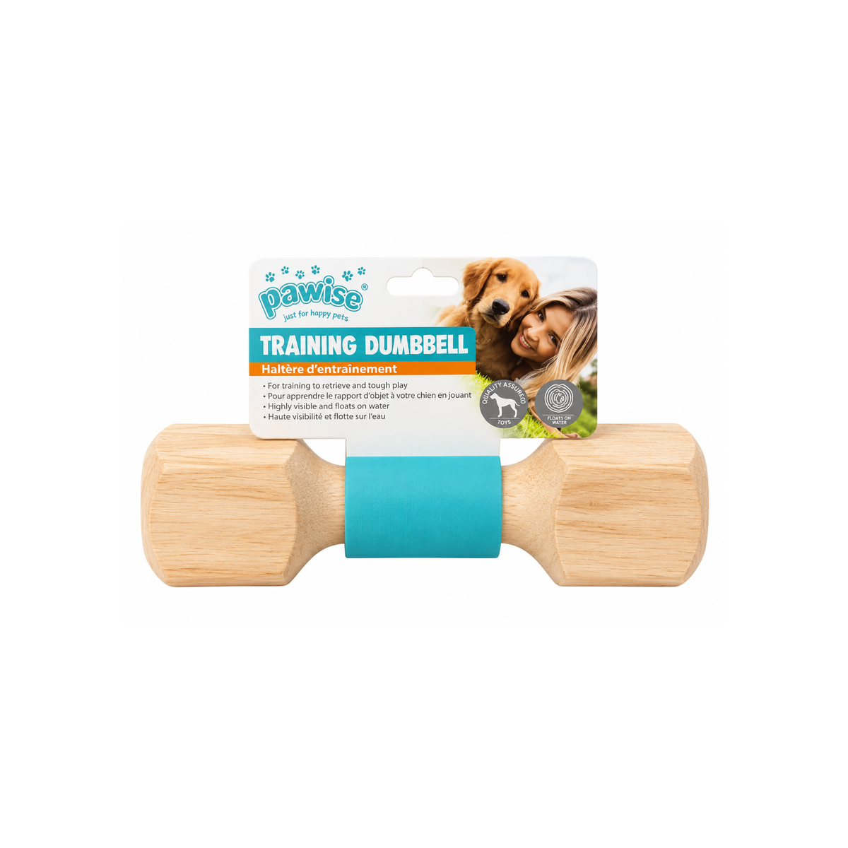 Pawise Wooden Retrieving Dumbbell
